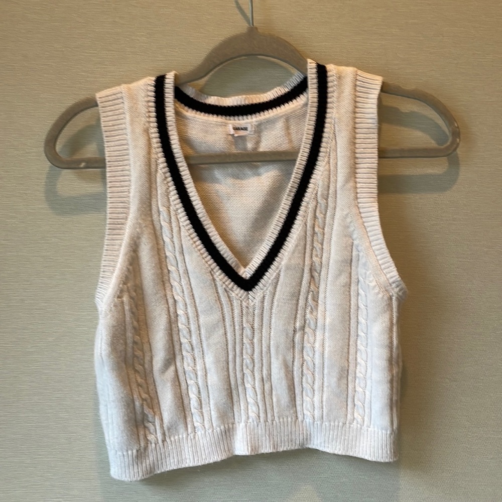 Garage cropped sweater vest